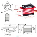 Сервопривод KST X20-3012 (25-35 кг/см, 0.11-0.15 сек/60°, 72г)