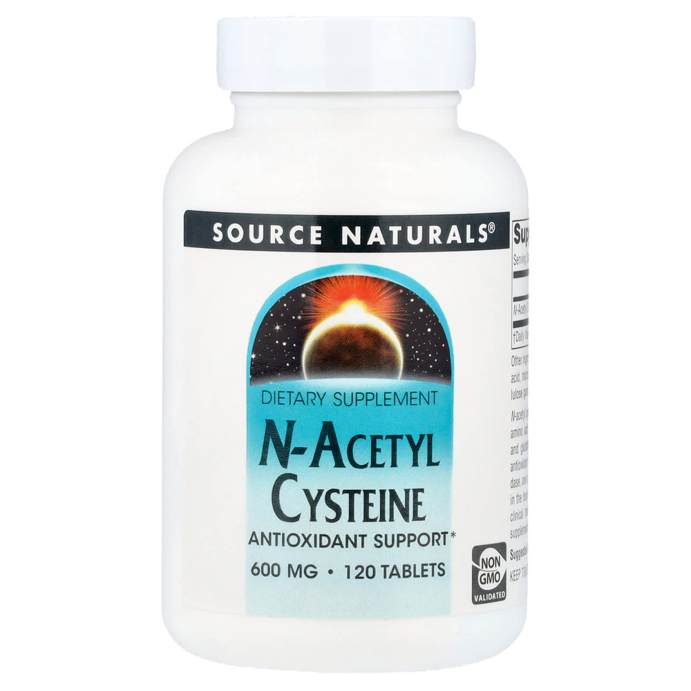 Source Naturals, N-ацетилцистеин, 600 мг, 120 таблеток