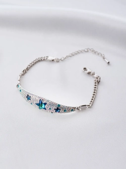 Браслет Звездное небо с синими кристаллами Swarovski