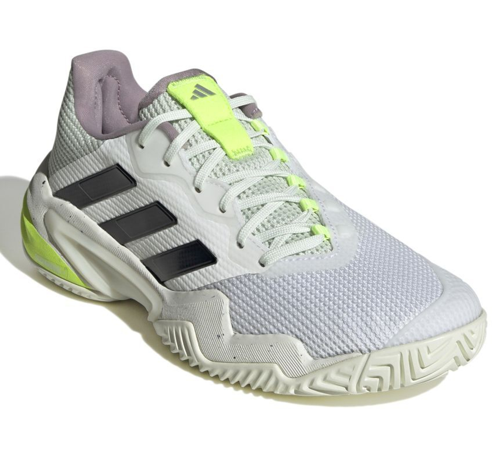 Женские Кроссовки теннисные Adidas Barricade 13 - cloud white/core black/crystal jade