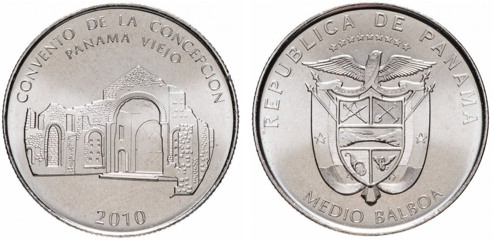 Панама 1/2 бальбоа, 2010 Панама-Вьехо UNC