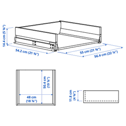 IKEA KNIVSHULT  (ИКЕА КНИВСХУЛТ)  -  Ящик средний - тёмно-серый 60x60 см