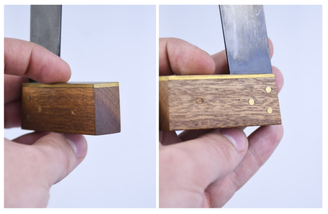 Угольник столярный с упором GOLDRATIO Dovetail Square 75 мм, 1:8, для разметки шипов и гнезд соединения ласточкин хвост М00023631