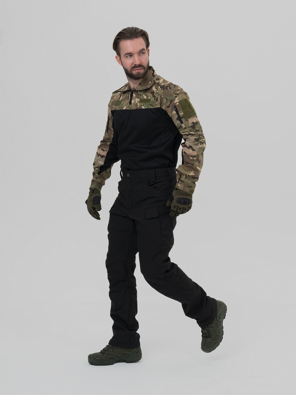 ФУТБОЛКА REMINGTON TACTICAL FROG LONG SLEEVE ZIPPER COLLAR CP