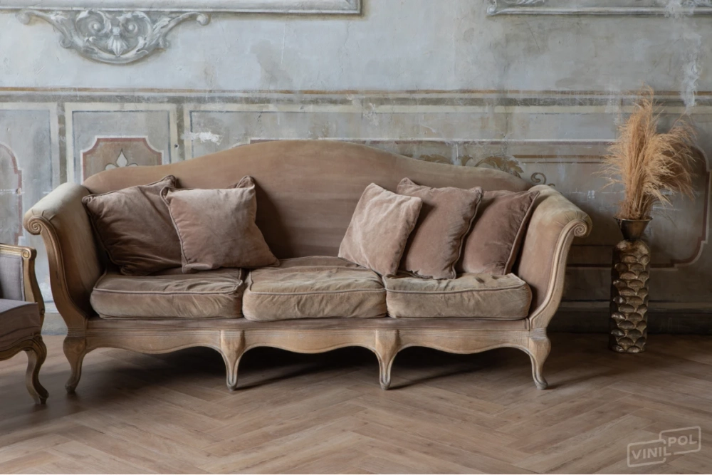 Кварц-винил SPC Vinilam VinilPol Herringbone 7 мм Паркет Бруно 1.355 м2
