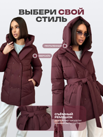 Куртка пуховик зимний длинный с капюшоном
