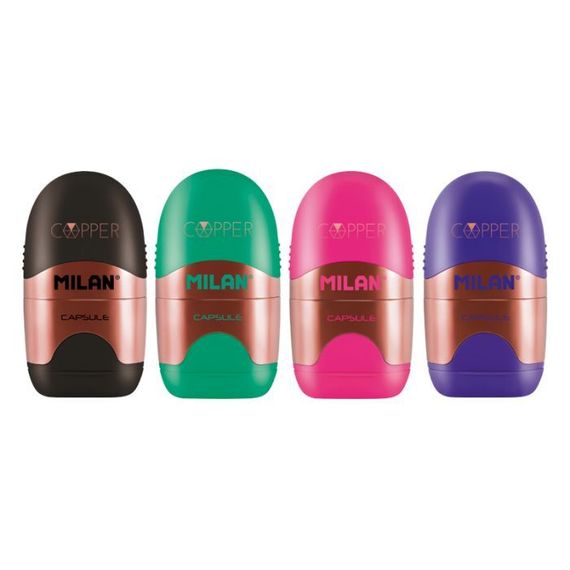 Pozan/ластик/Dısplay 12 eraser+sharpener capsule copp