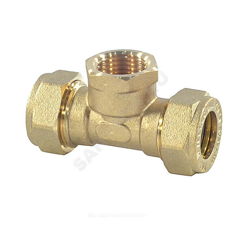 Тройник латунь 15Aх1/2"х15 обжим/ВР STAHLMANN STFL1501/215BEF