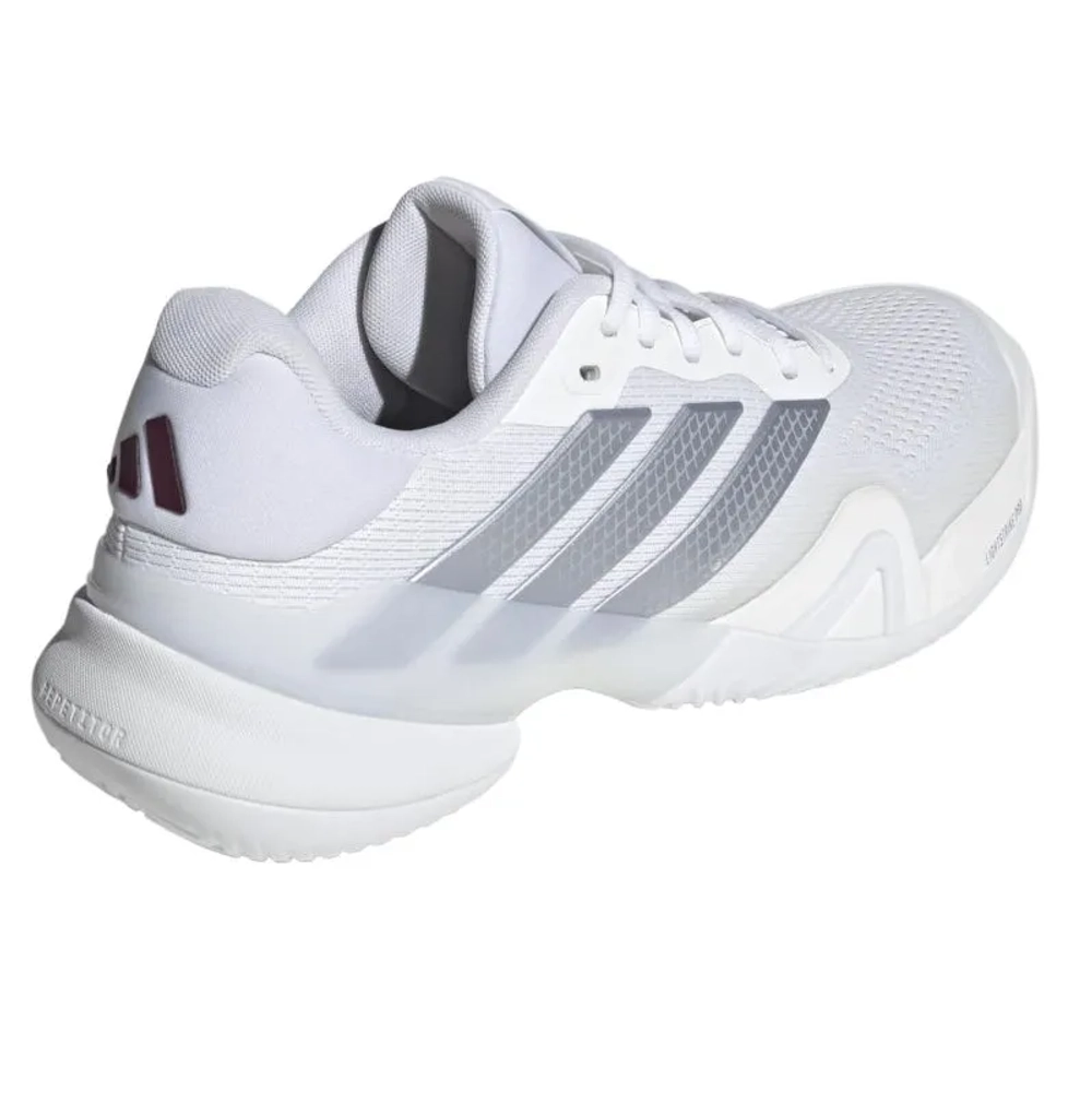 Теннисные кроссовки Adidas Barricade 14 M - cloud white/tech grey metallic/maroon