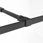 Душевая перегородка Niagara Nova NG-686-90BLACK (90х195) черный матовый,стекло прозрачное,1 место