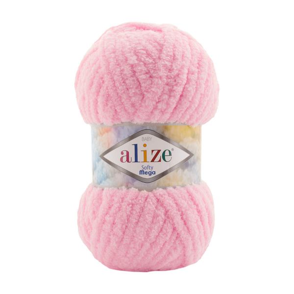 Пряжа Alize (Ализе) Softy Mega / уп.5 мот. по 100 г, 70м, 185 детский розовый