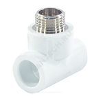 Тройник PP-R комбинированный белый Дн 25х3/4" НР PRO VALFEX 10128025-PRO