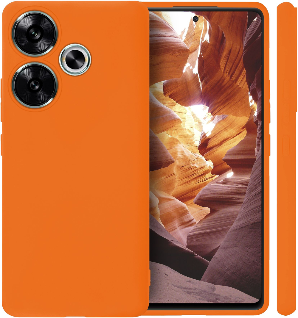 Мягкий Soft Touch чехол из силикона для POCO F6 / REDMI TURBO 3 с бархатной подкладкой