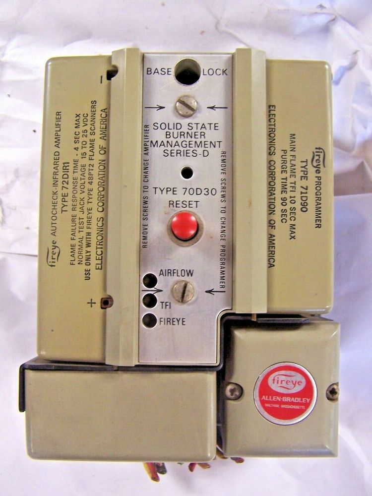 70D30 71D90 72DIR1FIREYE SOLID STATE BURNER MANAGEMENT 70D30