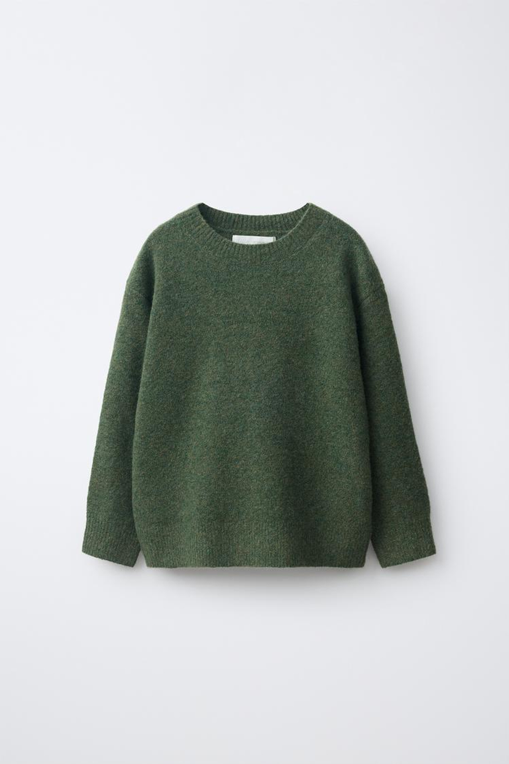 ZARA ОДНОТОННЫЙ СВИТЕР, ЗЕЛЕНЫЙ