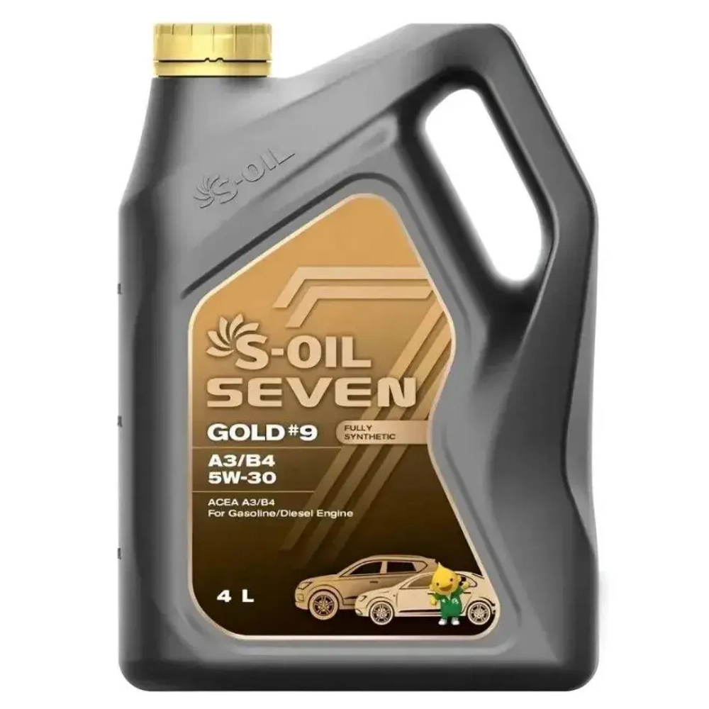 Масло моторное синтетическое S-OIL SEVEN GOLD #9  5W30  A3/B4  4л
