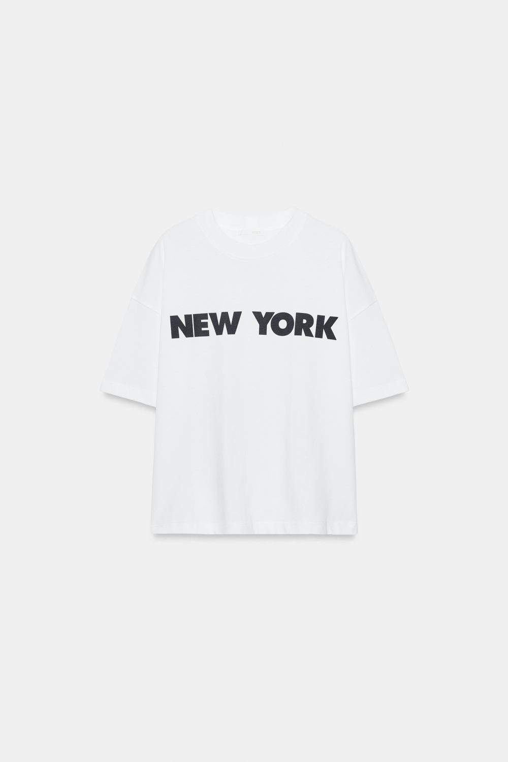 ФУТБОЛКА ОВЕРСАЙЗ С НАДПИСЬЮ — ZARA