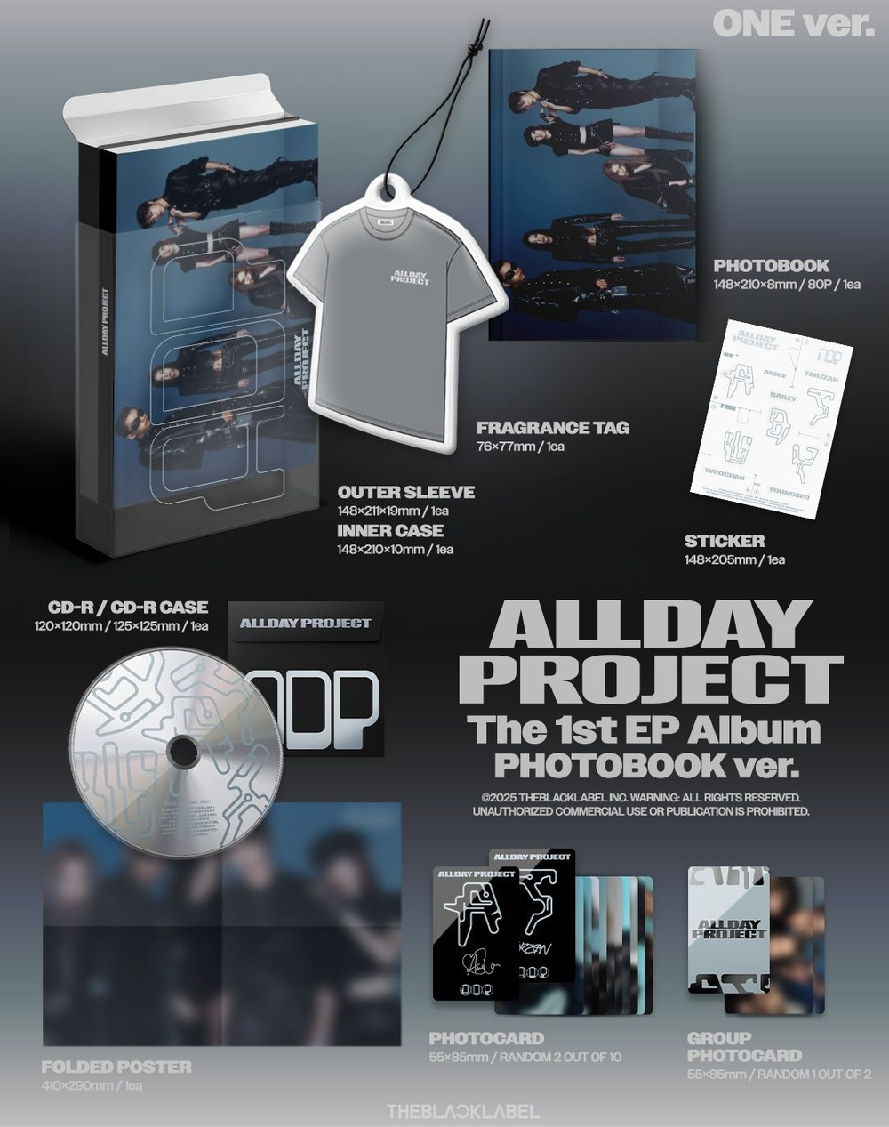 Альбом ALLDAY PROJECT - ALLDAY PROJECT 1st EP Album PHOTOBOOK 2 Version SET