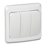 Schneider Electric Этюд Белый Выключатель 3-клавишный скрытая установка BC10-003B