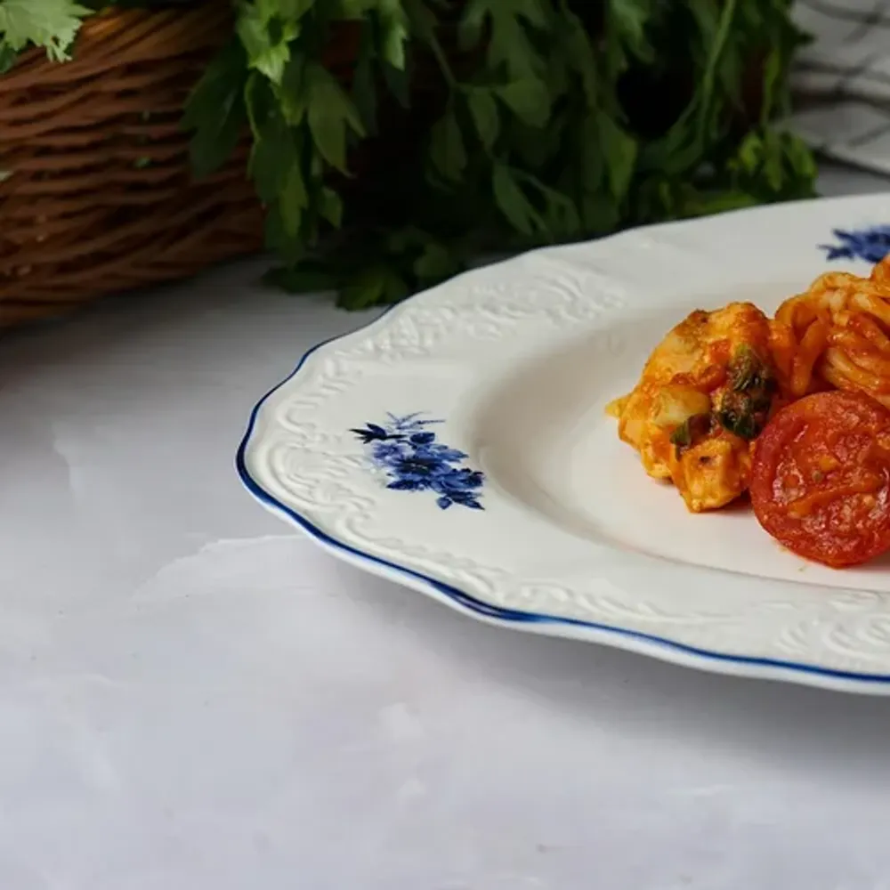Блюдо овальное 35,2*22,4 см h2,5 см Blue Flower P.L. Proff Cuisine [1]