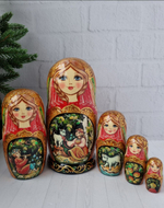 Матрешка 18см "Алёнушка" 5 мест