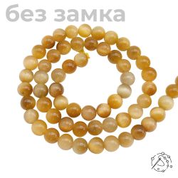 Нить бусин из медового тигрового глаза 6 мм