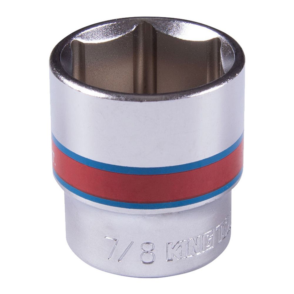 KING TONY (333528S) Головка торцевая стандартная шестигранная 3/8", дюймовая 7/8"