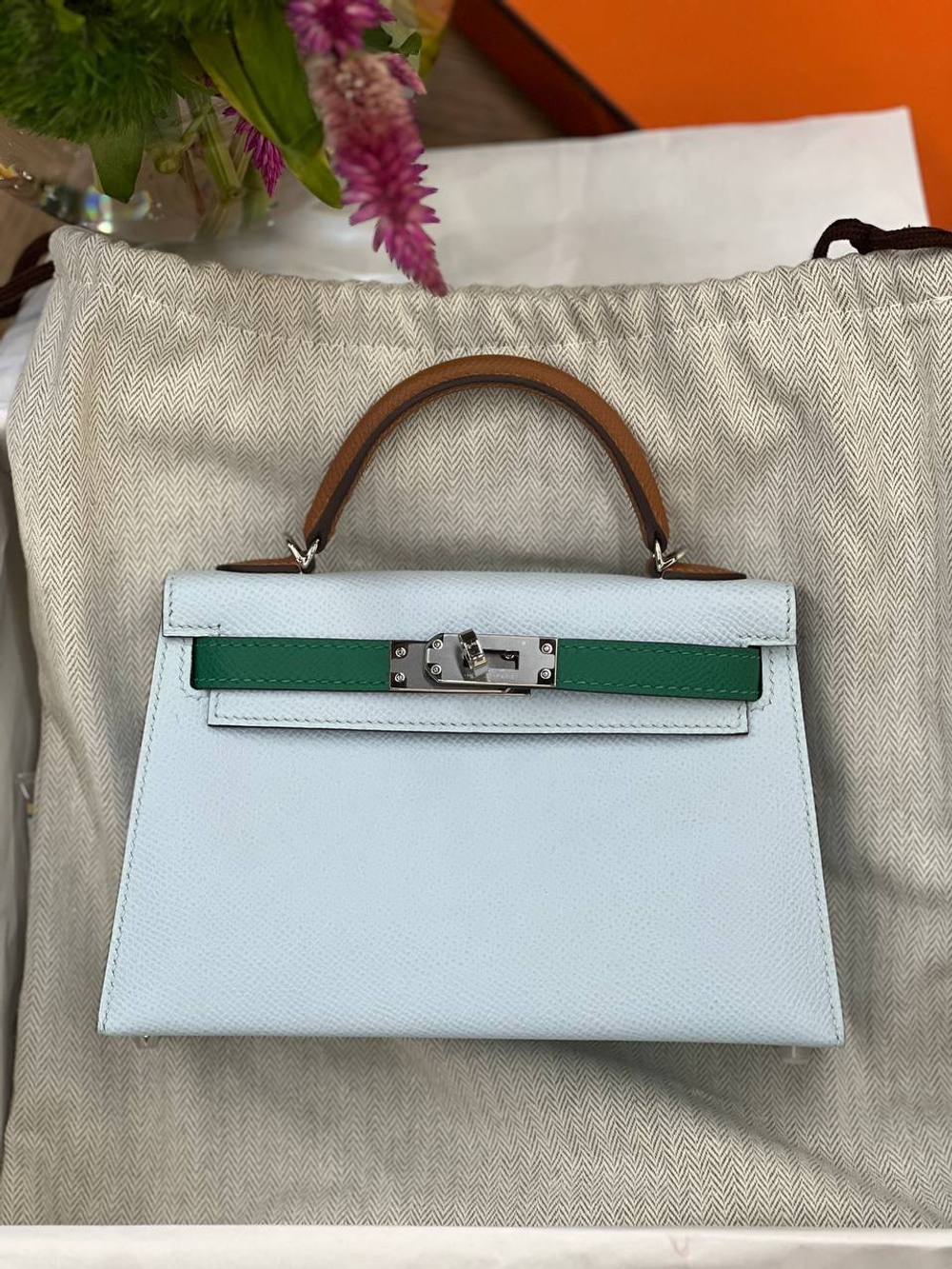 Сумка Hermes Kelly Mini Epsom ручной шов