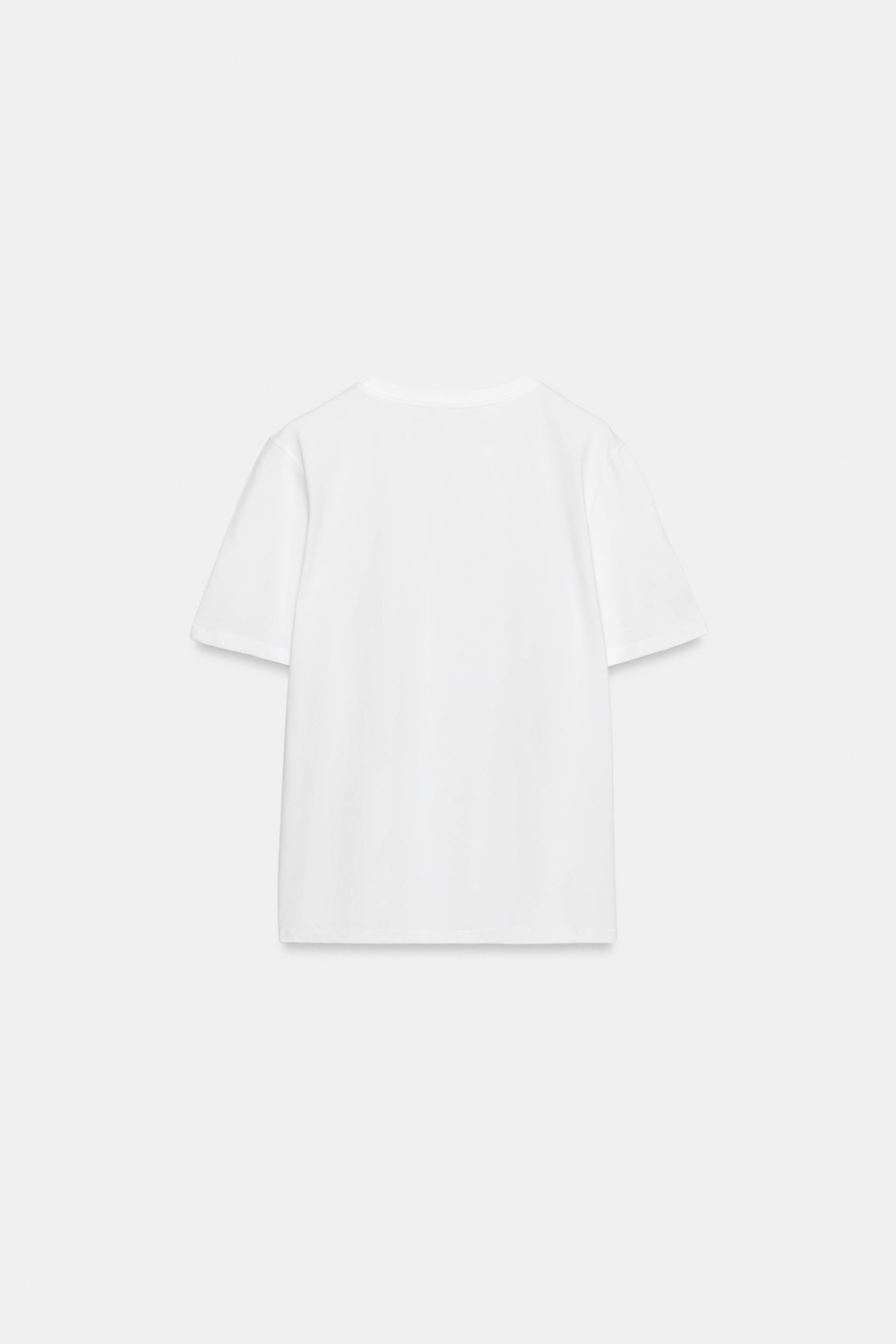 ZARA ФУТБОЛКА С ОБЪЕМНЫМИ ЦВЕТАМИ, БЕЛЫЙ