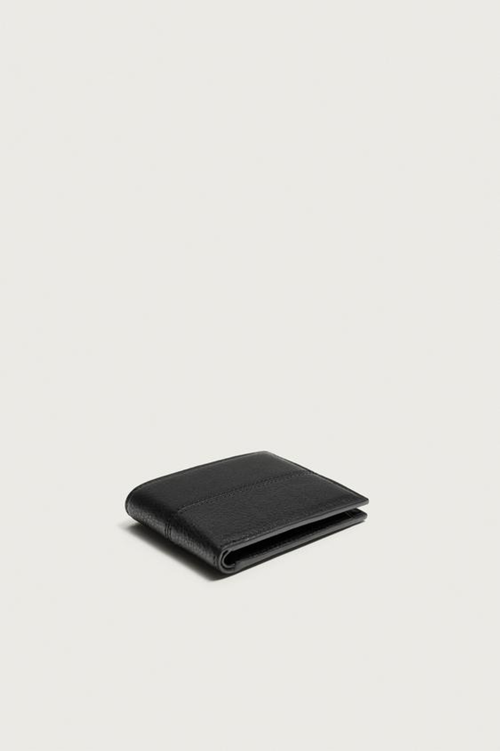 ZARA КОЖАНЫЙ КОШЕЛЕК, ЧЕРНЫЙ