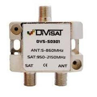 Разветвитель-сумматор SAT+TV 2TV-F 5-2500 MHz с проходом питания DVS 03-01