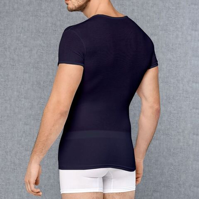 Мужская обтягивающая футболка в мелкий рубчик Doreanse Ribbed Modal (Размер: XL) (Цвет: черный)