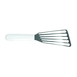 Лопатка 15,5*6,1 см перфорированная 29 см нерж. с пласт. ручкой черная Proff Chef Line