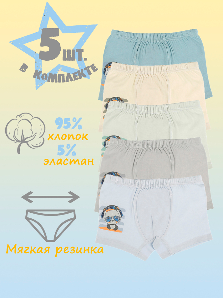 Боксеры для мальчика (5 штук в упаковке)