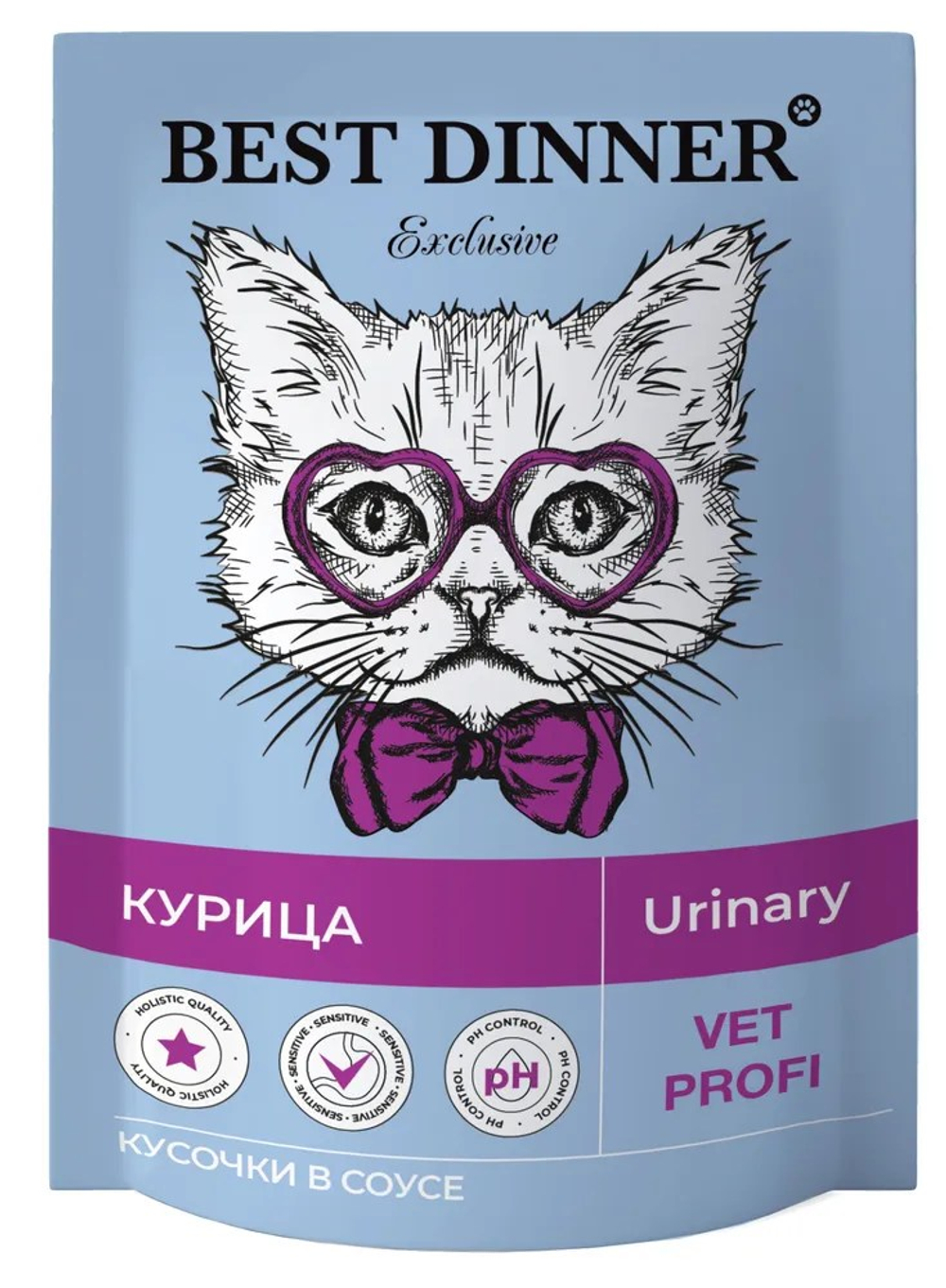 Best Dinner Exclusive Vet Profi Urinary Курица в соусе пауч для кошек 85 г