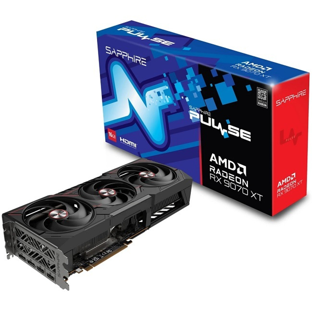 Видеокарта Sapphire Radeon RX 9070 XT PULSE 16GB (11348-03-20G)