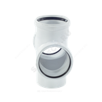 Крестовина PP-H 1-плоскостная бесшумная белая RAUPIANO PLUS Дн 110х110х110х87гр б/нап в/к Rehau 11215541001