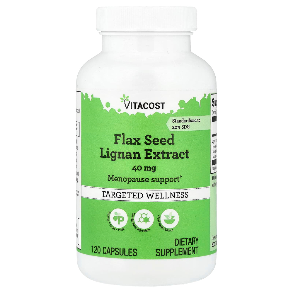 Vitacost, Flax Seed Lignan Extract, 40 mg, 120 Capsules