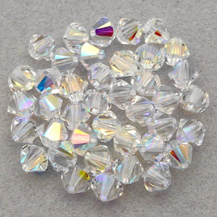 Бусины Swarovski 5328, цвет Северное Сияние (Crystal AB)
