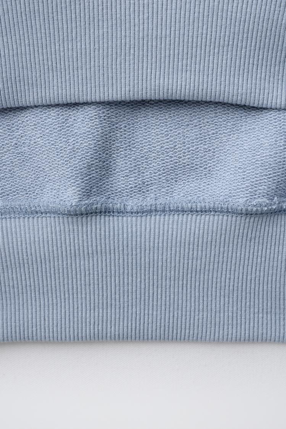 ZARA ОДНОТОННАЯ ТОЛСТОВКА HEAVY WEIGHTЖ, ГОЛУБОЙ