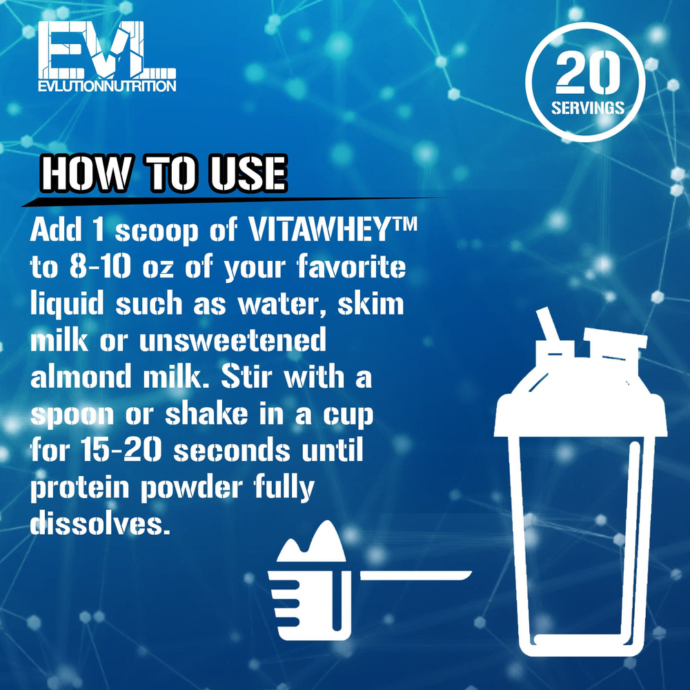 EVLution Nutrition, VitaWhey ™, ванильное мороженое, 554 г (19,5 унции)