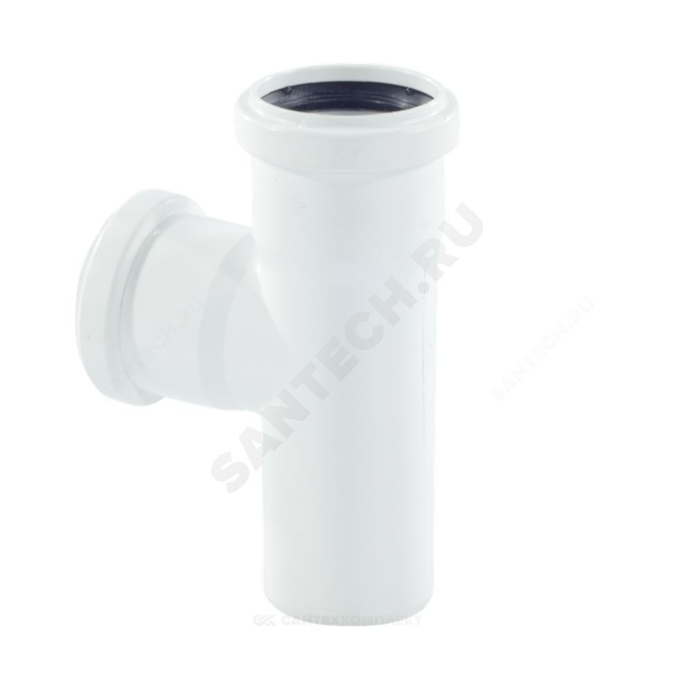 Тройник PP-H бесшумный белый RAUPIANO PLUS Дн 40х40х45гр б/нап в/к Rehau 11231041002