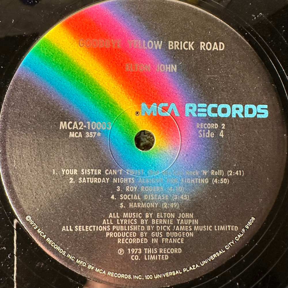 Elton John ‎– Goodbye Yellow Brick Road 2LP (США 1973г.)
