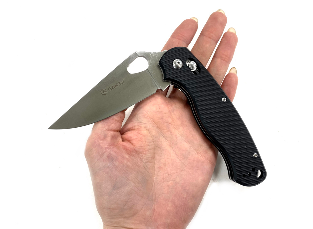 Нож Ganzo G729 черный , G729-BK (Spyderco)