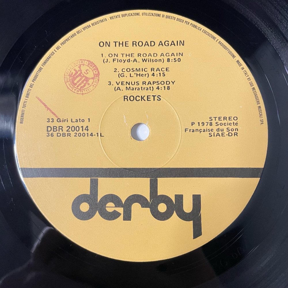 Винтажная виниловая пластинка LP Rockets On The Road Again (Италия 1978)