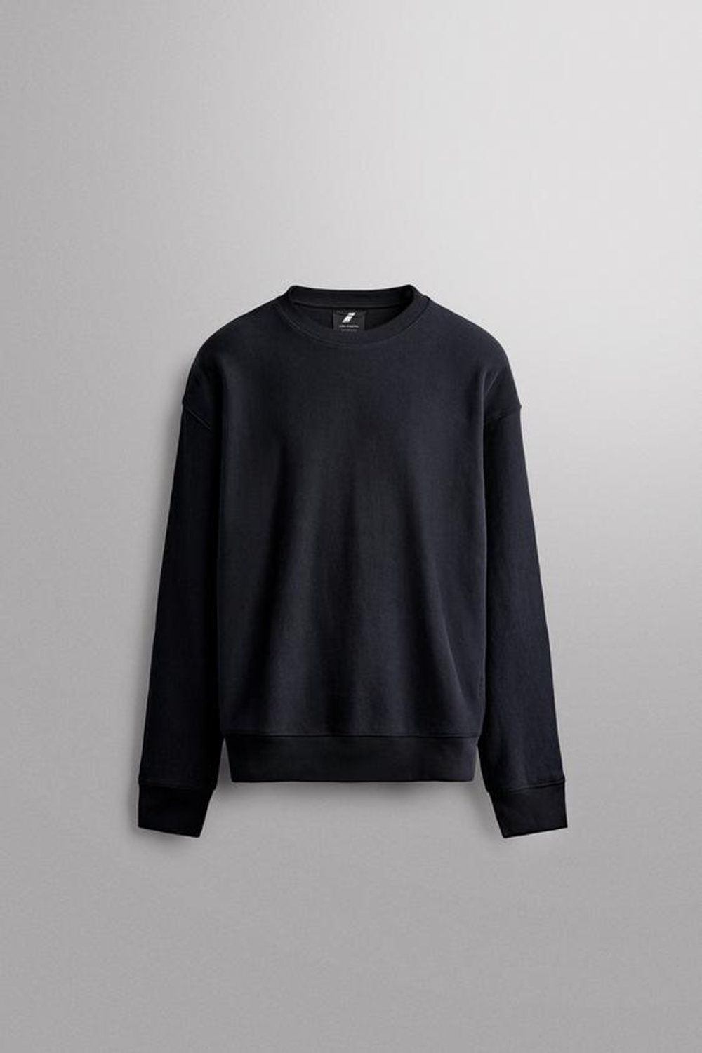 ZARA ХЛОПКОВАЯ ТОЛСТОВКА С КРУГЛЫМ ВЫРЕЗОМ, МОРСКОЙ СИНИЙ