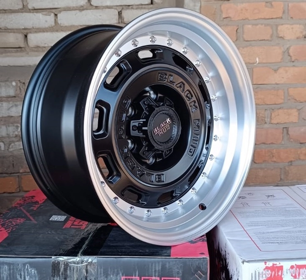 Диск колёсный литой BLACK MUD M580C R18 8,5 ET0 Matte Black / Machined Lip