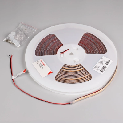 Лента герметичная COB-PS-X560-12mm 24V White6000 (9.6 W/m, IP67, 10m) (Arlight, 5 лет)