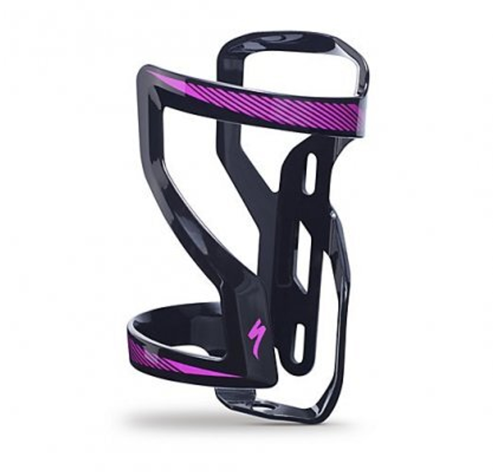 Флягодержатель Specialized Zee Cage II, левосторонний, черный/розовый`2017 43014-2122