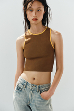 ТОП ИЗ ТРИКОТАЖА С КОНТРАСТНОЙ ОКАНТОВКОЙ — ZARA